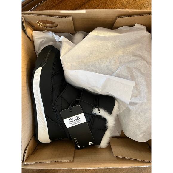 Sorel Whitney II Strap Faux Fur Black Puffer Boots Size 10 - Picture 3 of 6